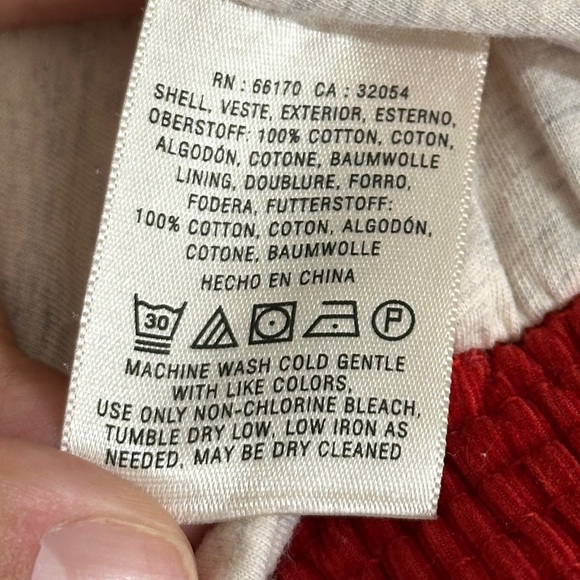 Anthropologie SMALL Red Corduroy Daughters Of The Liberation Zip Puff Vest - Picture 10 of 10